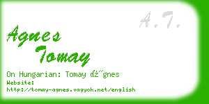 agnes tomay business card